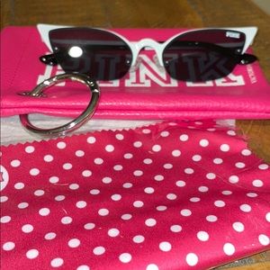 Rimless cat eye sunglasses